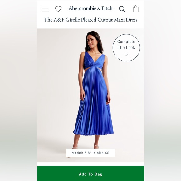 Pleated cutout Abercrombie wedding guest dress - Picture 5 of 6